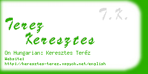 terez keresztes business card