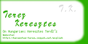 terez keresztes business card